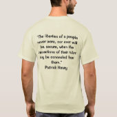 Patrick Henry Quote op de rug van T-Shirt (Achterkant)