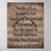 Patrick Henry Right to Beer Arms Quotation Poster (Voorkant)