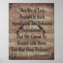 Patrick Henry Right to Beer Arms Quotation Poster