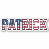 Patrick Name Prénom USA Sticker Stickerset (Devant)