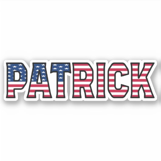 Patrick Name Prénom USA Sticker Stickerset (Devant)
