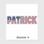 Patrick Name Vorname USA Sticker Stickerset (Vel)