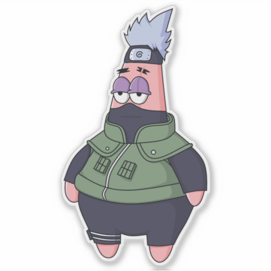 Patrick x Kakashi Sticker (Voorkant)