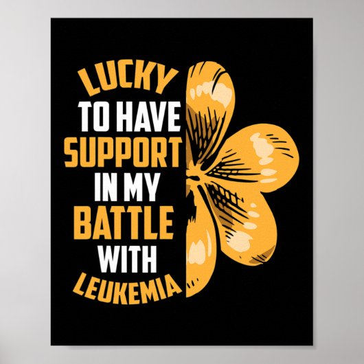 Patricks Day Four Leaf Clover verhogen leukemie be Poster (Voorkant)