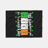 Patricks Day Funny Elements Of Lucky Periodic Tabl Fleece Deken (Voorkant (Horizontaal))