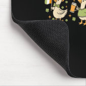 Patricks Day,funny Goose, Shamrock, Beer Gift Tee Muismat (Hoek)