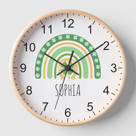 Patrick's Rainbow et nom Horloge Patrick's Girls (Recto)