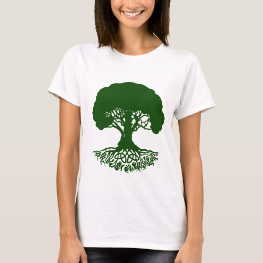 Patrick'sCelticIrishTreeofLife-HunterGreenT-Shirt T-shirt (Voorkant)