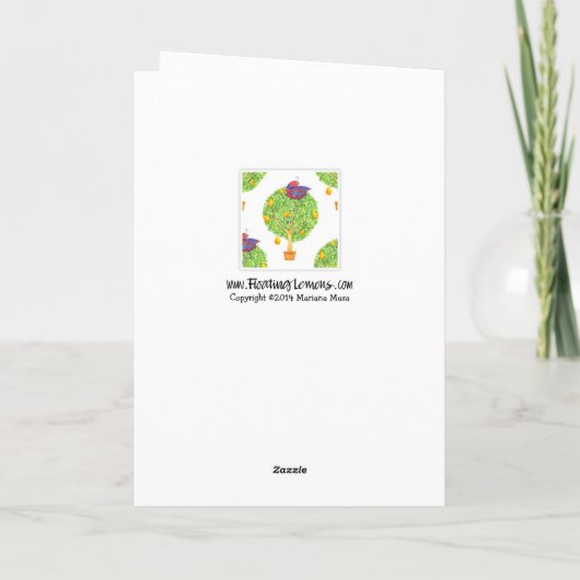 Patrijs in een Pear Tree Christmas Kaart (Achterkant)