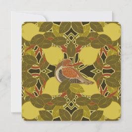 Patrijs in een peer tree kerst Wenskaart Feestdagenkaart