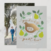 Patrijs in een Peereboom Kerstkaartje Feestdagenkaart (Voorkant / Achterkant)