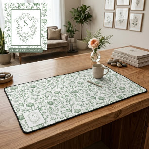 Patrimoine Luxe Sauge Toile Française Monogramme B
