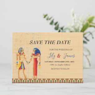 Patrimoine pharaonique faire-part de mariage sur p