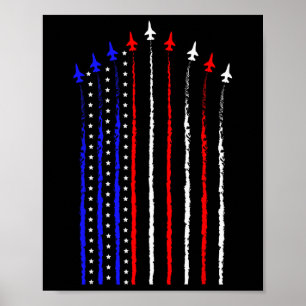 Patriot 4 juli gevechtsvliegtuigen Vliegtuig Ameri Poster