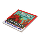  patriot aardbei Tickfaw LA Label Tile Tegeltje (Zijkant)