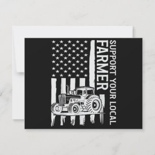 Patriot boer tractor VS-vlag boer vaderdag Feestdagenkaart