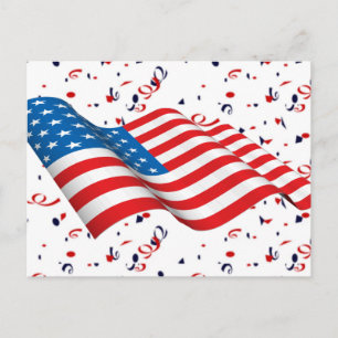Patriot Confetti Feestdagenkaart