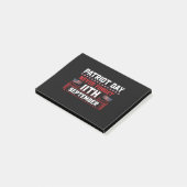 Patriot dag nooit vergeten 11 september typograaf post-it® notes (Schuin)