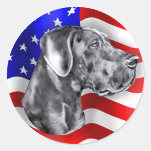 Patriot Dane Blue UC Ronde Sticker