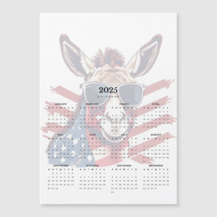Patriot Donkey Rood Wit Blauw 2025 Magneet Kalende
