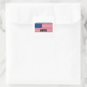 Patriot Flag Pet Series Vierkante Sticker (Tas)