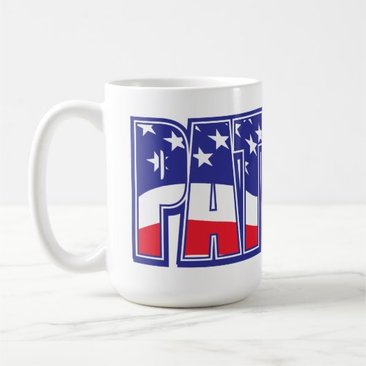 Patriot in de Amerikaanse vlag Koffiemok (Links)