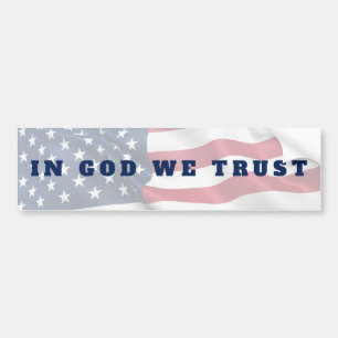 Patriot in God We vertrouwen op Amerikaanse vlag Bumpersticker