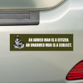 Patriot - Ongewapend Man Bumpersticker (Op auto)