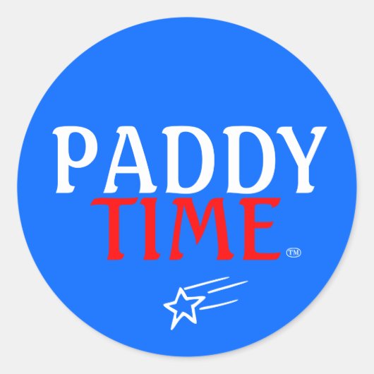 Patriot Paddy Ronde Sticker (Voorkant)