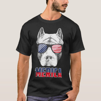Patriot Pit Bull Merica voor vrouwelijke Mannen T-shirt