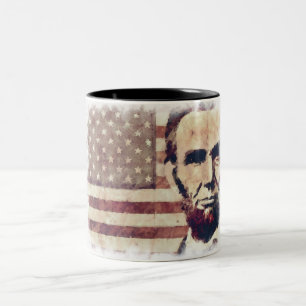 Patriot President Abraham Lincoln Tweekleurige Koffiemok