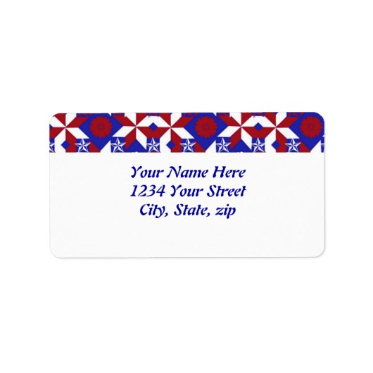 Patriot Quilt op maat Etiket (Voorkant)