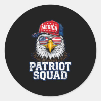 Patriot squad vierde juli adelaar onafhankelijkhei ronde sticker