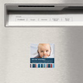 Patriot Stripes Baby Boy Photo Magnet (In Situ (Lave-vaisselle))