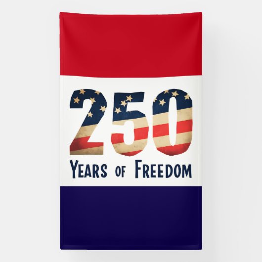 Patriotic 250‑Year Freedom Banner   (Verticaal)
