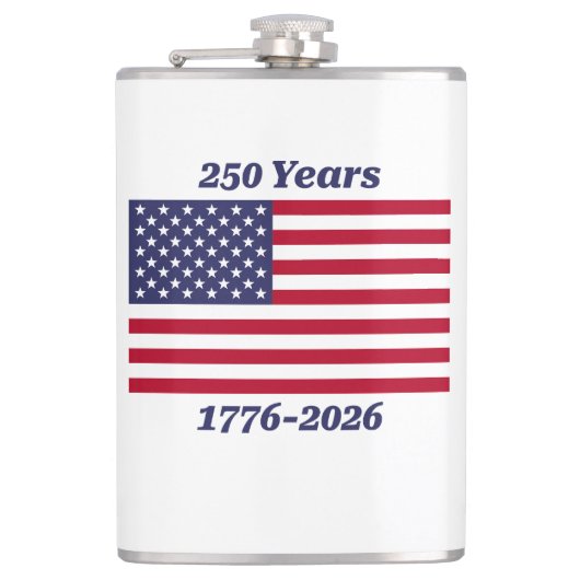 Patriotic 250 Years 1776-2026 Heupfles (Voorkant)