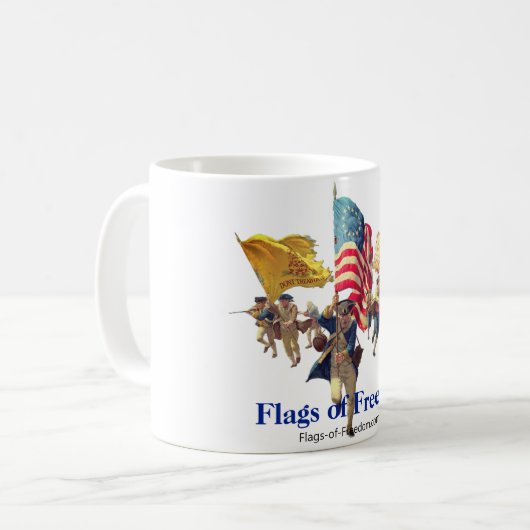 Patriotic "3 Flags of Freedom" Coffee Mug (Devant gauche)