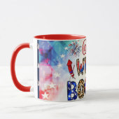 Patriotic 4th of July Mug USA Independence Day (Gauche)