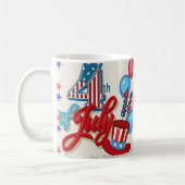 Patriotic 4th of July Mug USA Independence Day (Gauche)