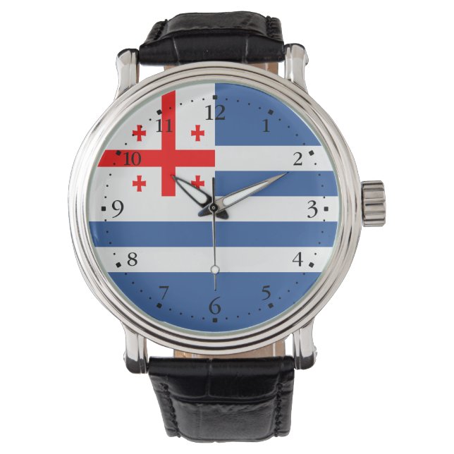 Patriotic Adjara Flag Horloge (Voorkant)