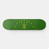 Patriotic Adygea Flag Skateboard (Horizontaal)