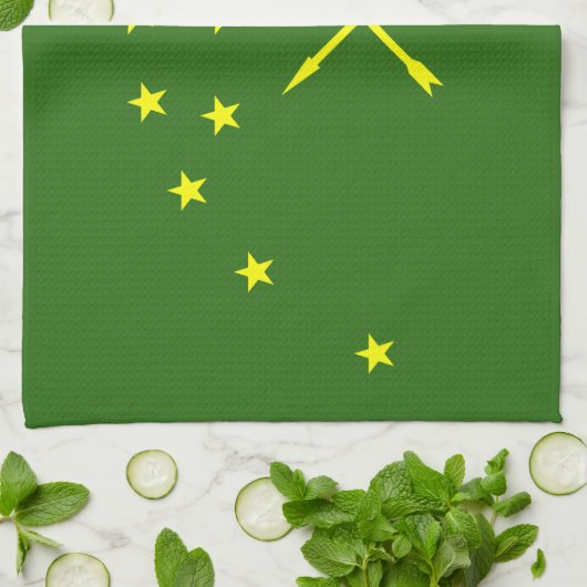 Patriotic Adygea Flag Theedoek (Gevouwen)