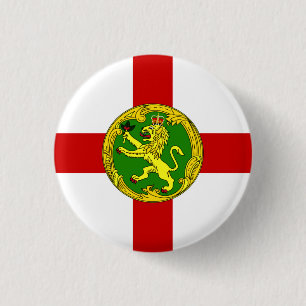 Patriotic Alderney Flag Ronde Button 3,2 Cm