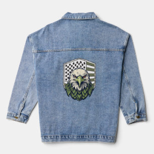 Patriotic American Eagle Denim Jacket