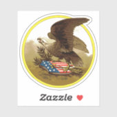Patriotic American Eagle en Shield Sticker (Vel)