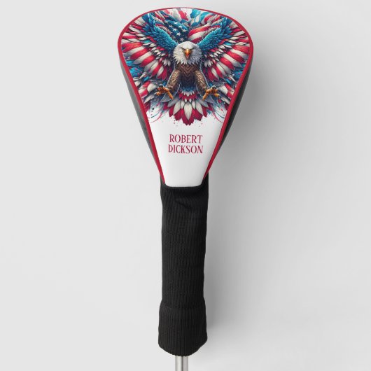 Patriotic American Eagle Golfheadcover (Voorkant)