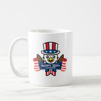 Patriotic American Eagle Happy 250th Anniversary Koffiemok