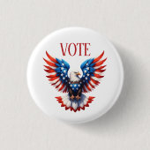 Patriotic American Eagle Ronde Button 3,2 Cm (Voorkant)