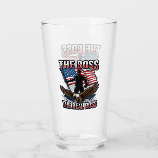 Patriotic American Eagle The Real Boss Design Glas