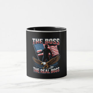 Patriotic American Eagle The Real Boss Design Mok
